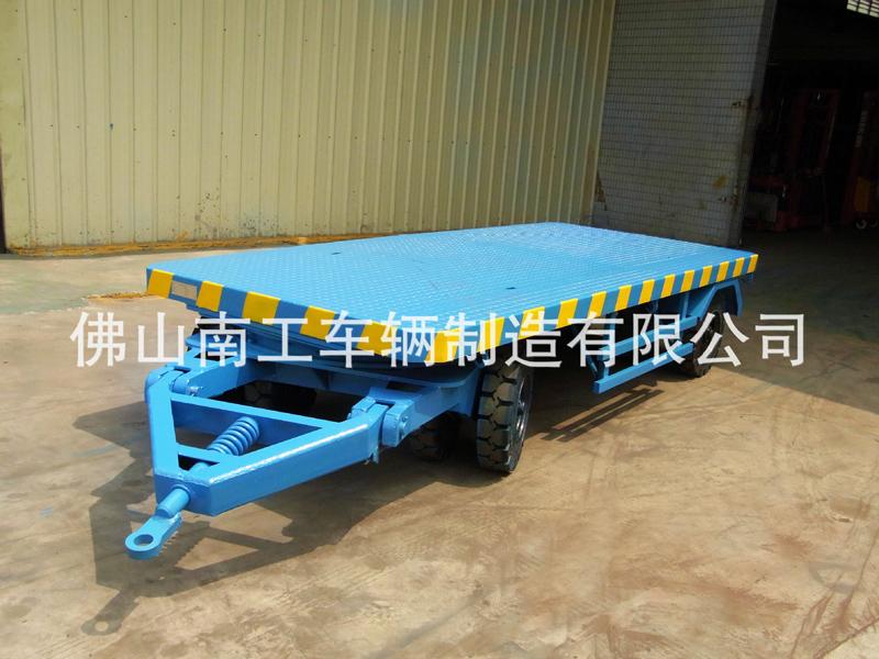 叉车牵引工业平板车 工厂车间周转用10吨天博网页版_天博（中国）
